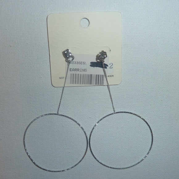 Andante Women Earrings Thin Round Hoop Big Hoop - Picture 3 of 4